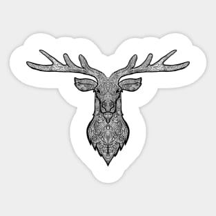 Deer head zentangle style design Sticker